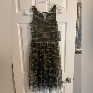Bebe girls mesh camo dress